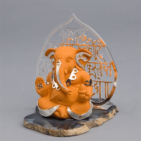 Aashirvaad Ganesha on Petrified Stone – Elunique