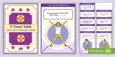 9 Times Table Game - Exercise Challenge Cards (teacher made)