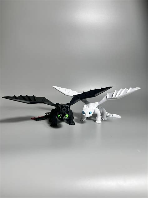 🔗 Flexi Toothless and Light Fury Dragons Bundle! (3MF Included!)・ 3D ...
