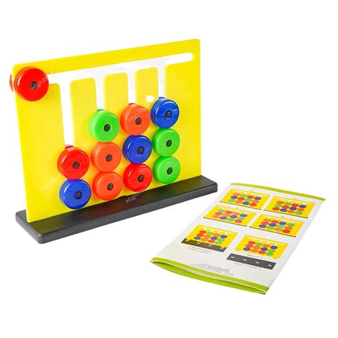 HighRoof Matching Montessori Color and Pattern Slide Board Puzzle Game ...