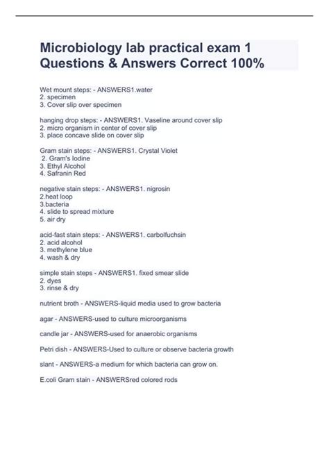 Microbiology Lab Practical Questions 的图像结果