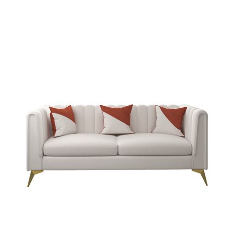 Buy 80 Chesterfield Sofa, Modern Velvet Tufted Upholstered 3-Seater ...