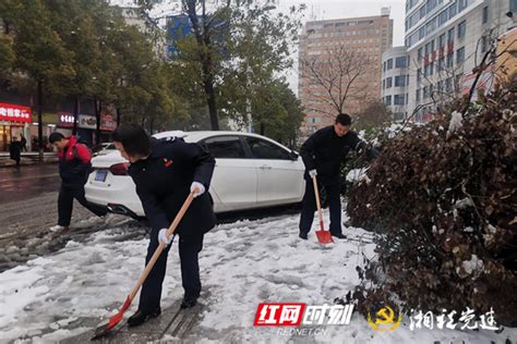 荷塘税务：风雪弥漫处 扫雪暖意浓_市州动态_政务频道_红网