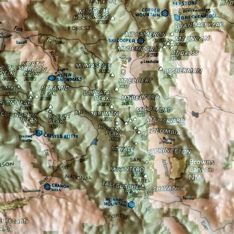 Colorado Terrain Map Colorado Map 3D Relief Map Of Colorado Geoartmaps