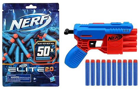 Nerf Elite 2.0 50-Dart Refill Pack, 50 Official Nerf Elite 2.0 Foam ...
