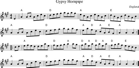 Gypsy Hornpipe on folk tune finder