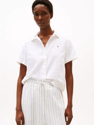 Short-Sleeve Linen-Blend Shirt | Tommy Hilfiger