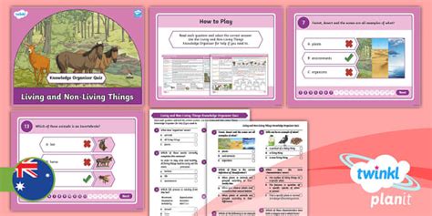 Y3 Science Living and Non-Living Things Knowledge Quiz Pack