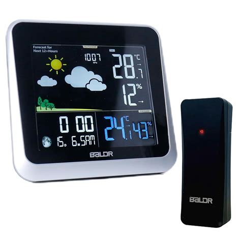 BALDR Wireless Indoor-Outdoor Weather Station, Home Personal Weather ...