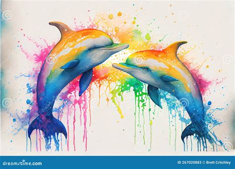 Rainbow Dolphin Royalty-Free Stock Photography | CartoonDealer.com ...