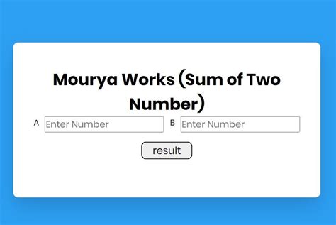 jQuery Sum 2 Input Values 的图像结果
