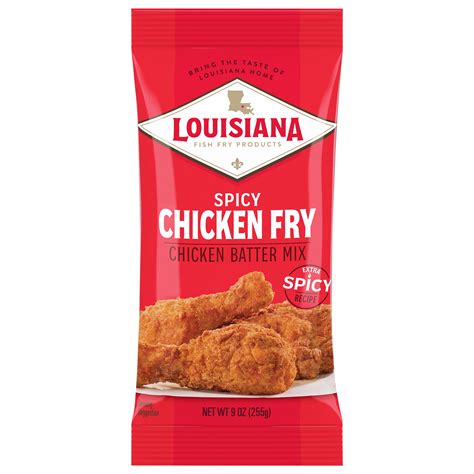 Louisiana Fish Fry Products Spicy Chicken Fry Coating Powder Mix 9 oz ...