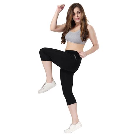 TRASA High Waist Active Yoga Pants for Women's with 2 Pockets - Black ...