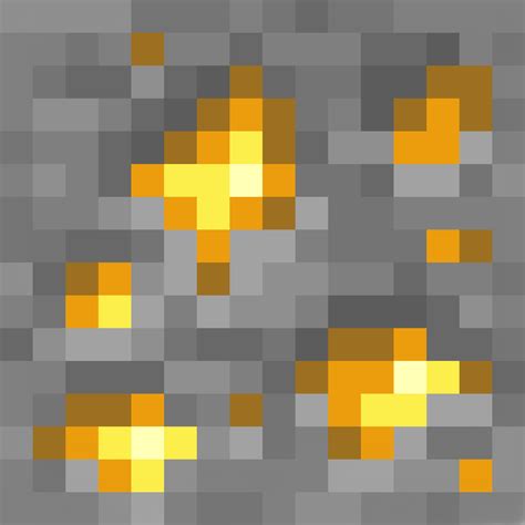 Minecraft Gold Ore Block Texture Pixel Art | Creativo, Artigianato ...