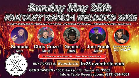 Fantasy Ranch Reunion 2025 with Santana, Chris Craze, Gemini, Just ...