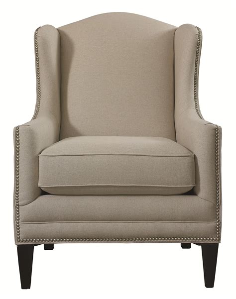Bassett Fleming 1825-02 1281-1 Transitional Accent Chair with Wing Back ...