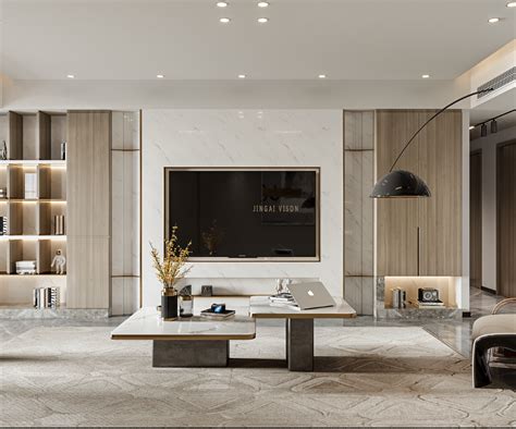 客厅设计-天然石材应用于室内墙面设计_住宅别墅案例_中国石材网