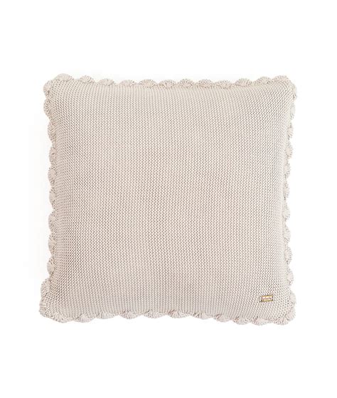 Transfer Knit with Hand Crochet Border Pale Whisper Cotton Knitted ...