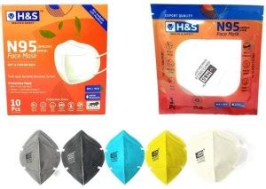 H&S Anti Pollution, Dust Protection 5-layer N-95 Grey, Black, Light ...