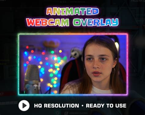 Animated Webcam Overlay for Twitch | Gradient frame