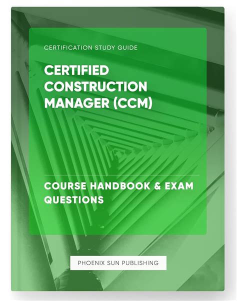Certified Construction Manager CCM - Course Handbook & Exam Questions ...