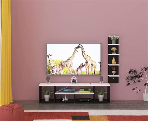 MACWUD Brad Wooden TV Entertainment Unit/Wall Set Top Box Shelf Stand ...