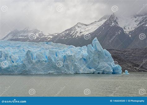 Grey Glacier in the Mist, Patagonia, Chile Stock Photo - Image of ...