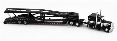 Buy 2021 DCP 1:64 BLACK WHITE Peterbilt 389 SEMI w/MILLER AUTO ...