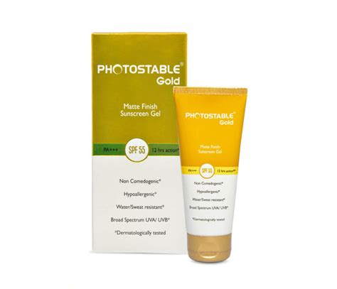 Photostable Gold Matte Finish Sunscreen Gel SPF 55 – DelMeds.com