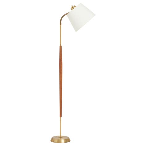 Midcentury Brass Reading Floor Lamp For Sale at 1stDibs