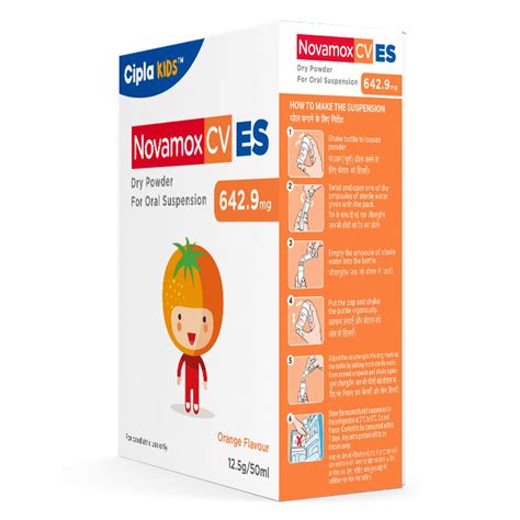 Novamox CV ES Orange Paed Oral Suspension | Uses, Side Effects, Price ...