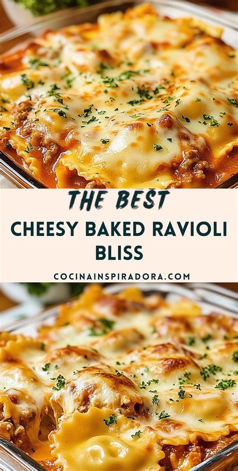 Cheesy Baked Ravioli Casserole | Recipe | Pasta dinner recipes ...