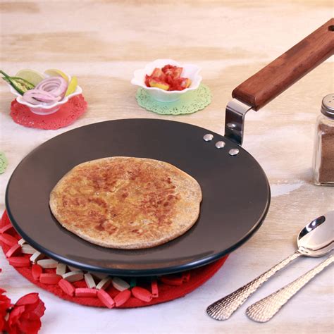 Buy WONDERCHEF Balck Ebony Roti Tawa- Aluminium- 29 cm from Wonderchef ...