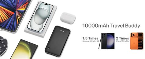 DR VAKU® CYREX 10000mAh Power Bank Portable Slim Design with Dual USB ...