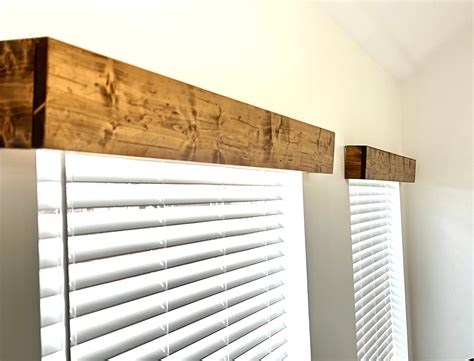Rustic Farmhouse Wood Valance Cornice - Customizable Wood Window ...