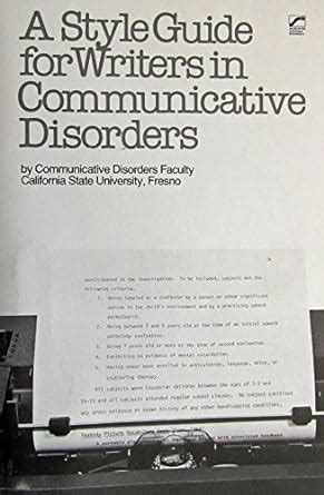 A Style guide for writers in communicative disorders : Amazon.in: Books