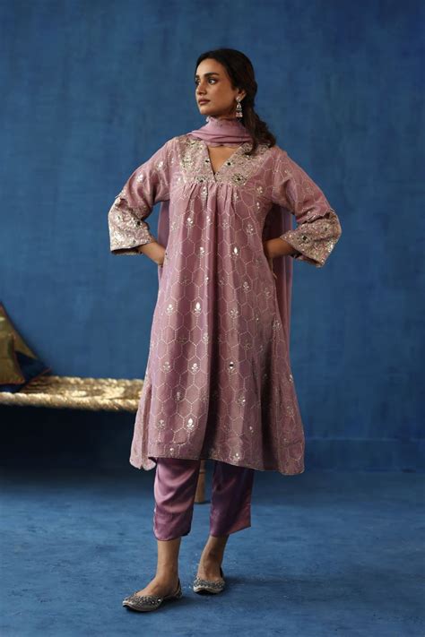 Buy - Plum mira kurta set | Elan Store