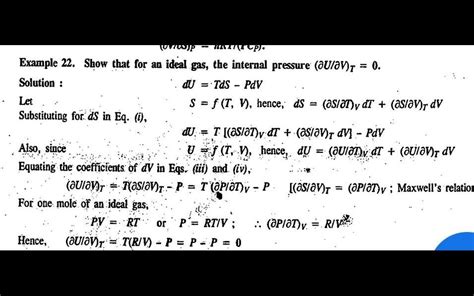 According to one of the maxwell reactions,ay s avt (a) p/t .hence for i ...