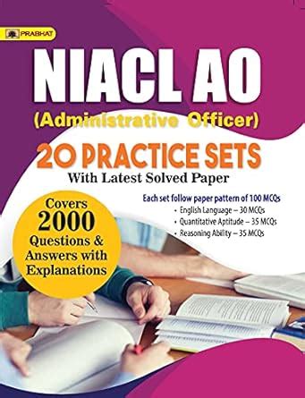 Buy NIACL AO (Administrative Officers) 20 Practice Sets for Preliminary ...