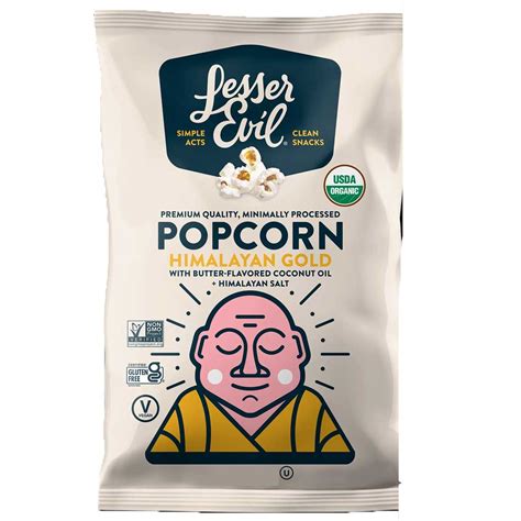 Lesser Evil Himalayan Gold Popcorn For Office Snacking