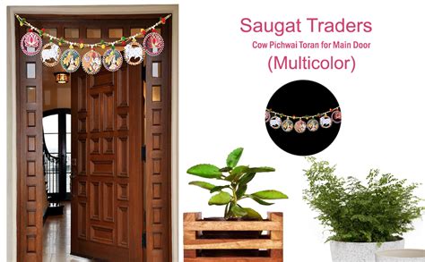 Saugat Traders Toran for Main Door - Bandanwar Lotus & Cow Pichwai Door ...