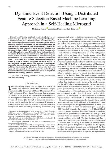 Dynamic Event Detection Using a Distributed Feature Selection Based ...