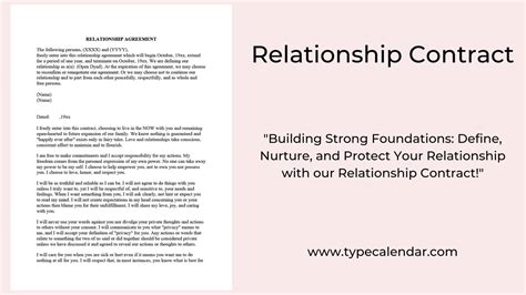 Relationship Contract Template at getrileyblog Blog