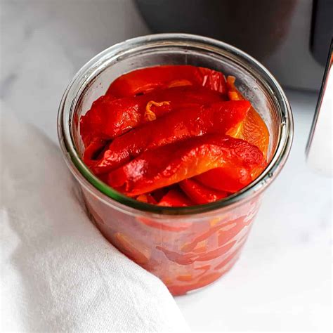Air Fryer Roasted Red Peppers - Simple, Easy, | Bites of Wellness