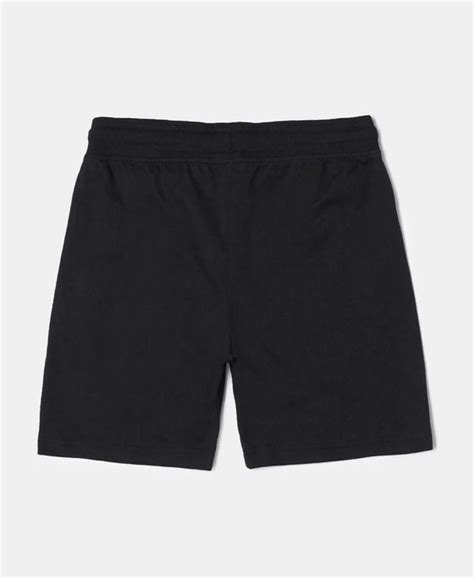 Buy Boy's Super Combed Cotton Rich Graphic Printed Shorts - Black AB12 ...