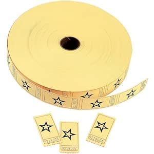 1 X Yellow Star Single Roll Tickets (2000 tickets) - Bulk : Amazon.in ...