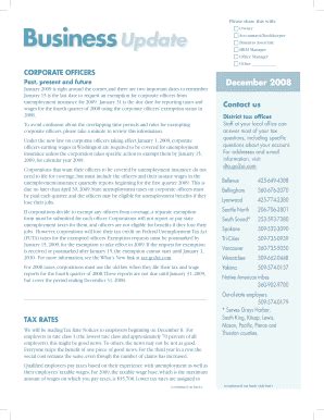 Fillable Online esd wa Corporate Officer Exemption Form Public ...