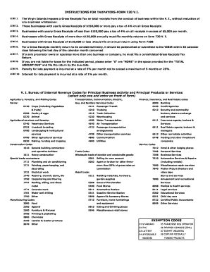 Fillable Online 720 VI Instruction Form Pre Sept 2008 - Virgin Islands ...