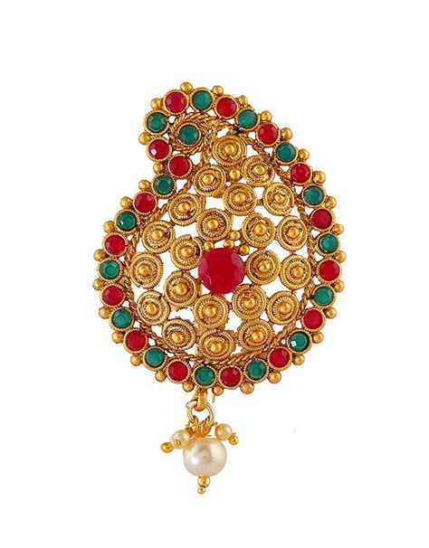 Anuradha Art Gold Tone Traditional Hair Brooch | Juda Accessories For ...