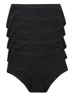 5 Pack Cotton Mix Plain Skinny Fit Panties